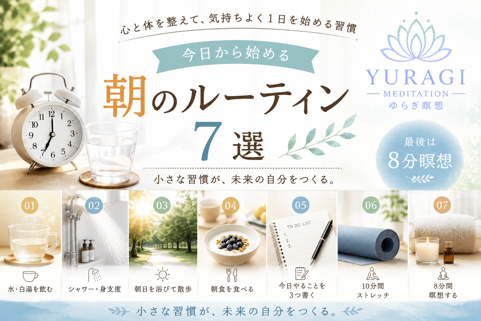 🌞 今日から始める「朝のルーティン7選」